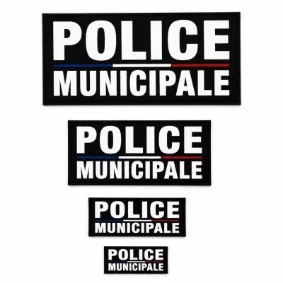 Flap POLICE MUNICIPALE Gomme LPSA Noir *