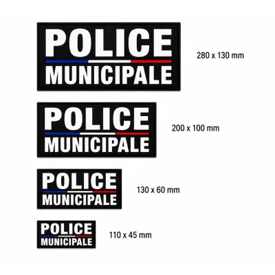 Flap POLICE MUNICIPALE Gomme LPSA Noir *