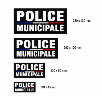 Flap POLICE MUNICIPALE Gomme LPSA Noir *