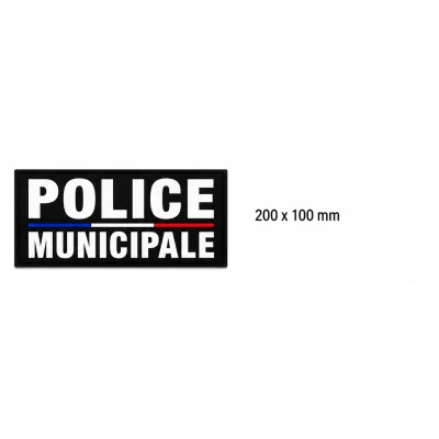 Flap POLICE MUNICIPALE Gomme LPSA Noir *