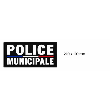 Flap POLICE MUNICIPALE Gomme LPSA Noir *