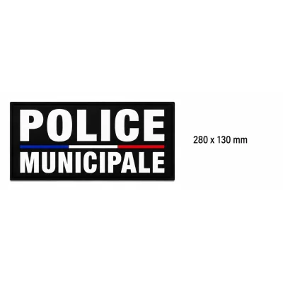 Flap POLICE MUNICIPALE Gomme LPSA Noir *