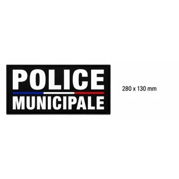 Flap POLICE MUNICIPALE Gomme LPSA Noir *