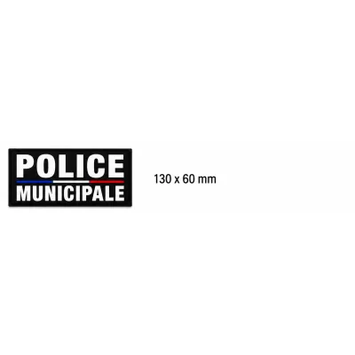 Flap POLICE MUNICIPALE Gomme LPSA Noir *