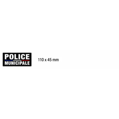 Flap POLICE MUNICIPALE Gomme LPSA Noir *