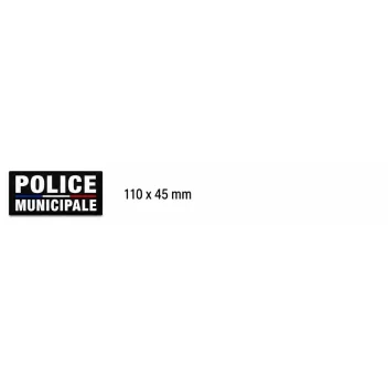 Flap POLICE MUNICIPALE Gomme LPSA Noir *