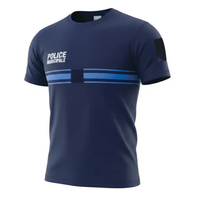 T-Shirt Police Municipale Cooldry® Maille Piqué Patrol Marine *