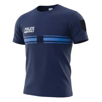 T-Shirt Police Municipale Cooldry® Maille Piqué Patrol Marine *
