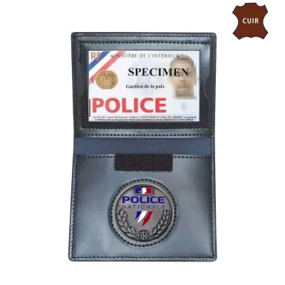 Porte Carte professionnel Cuir Patrol Noir *