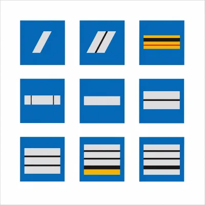Grade Police Municipale Gomme Haute visibilité 5x5cm LPSA Bleu *