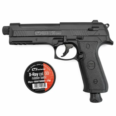 Pistolet Alfa 1.50 Cal.50 Gen.II + Boite 25 Billes X-REY 18J LTL Noir *