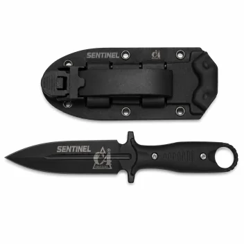 Couteau Tactique de survie SENTINEL Lame fix 11.2cm C4 Tactical Noir *