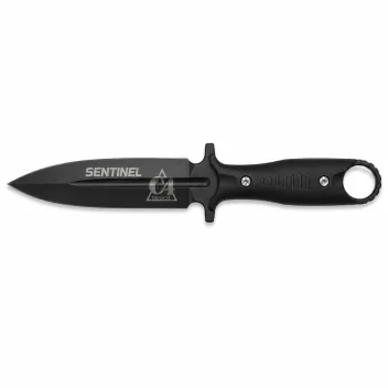 Couteau Tactique de survie SENTINEL Lame fix 11.2cm C4 Tactical Noir *