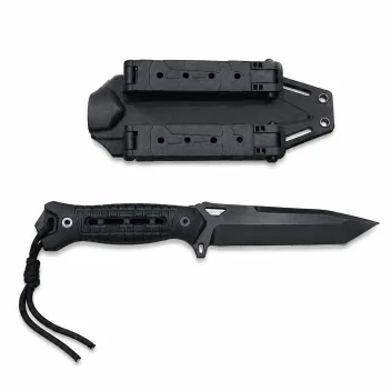 Couteau Tactique Militaire RANGER Lame fix 13.5cm C4 Tactical Noir *