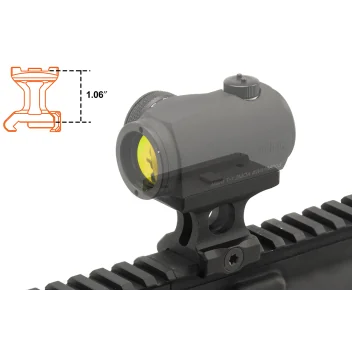 Support T1 ultra-fin, co-témoin inférieur 1/3 UTG Noir *