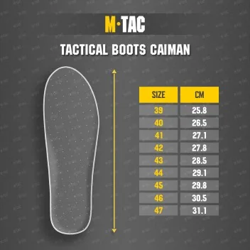 Chaussure Tactiques Caiman Membrane M-Tac Noir *