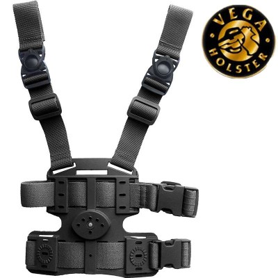 Plaque de cuisse 2 sangles Noir