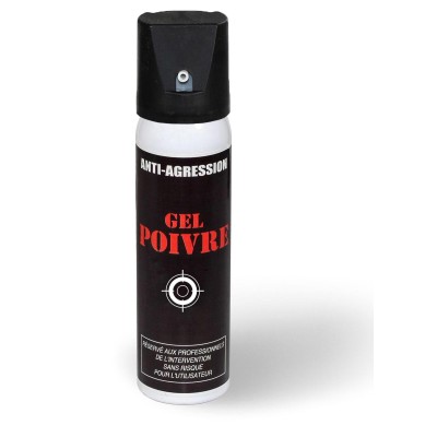 Aérosol lacrymogène anti-agression gel poivre 100 ml