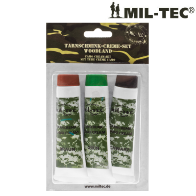 Set 3 Tubes Crème Camo Noir/Vert/Marron 30g