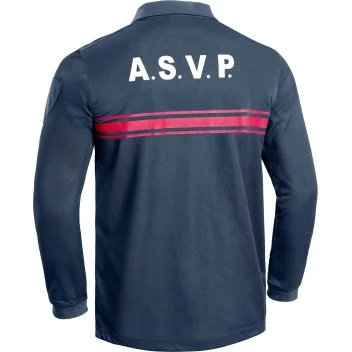 Polo manches longues A.S.V.P Bleu Marine Foncé