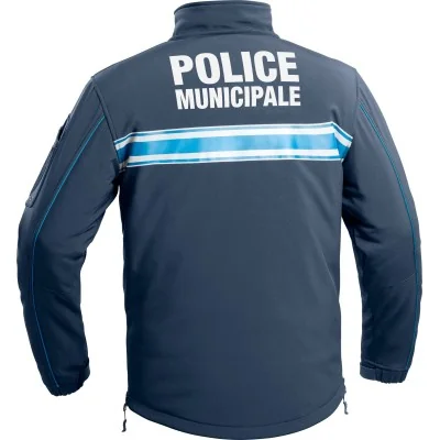Veste Softshell Police Municipale P.M. ONE Bleu Marine Foncé