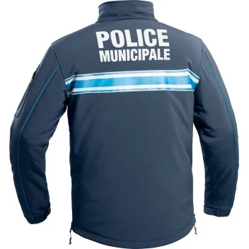Veste Softshell Police Municipale P.M. ONE Bleu Marine Foncé