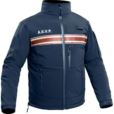 Veste Softshell A.S.V.P. ONE Bleu Marine Foncé