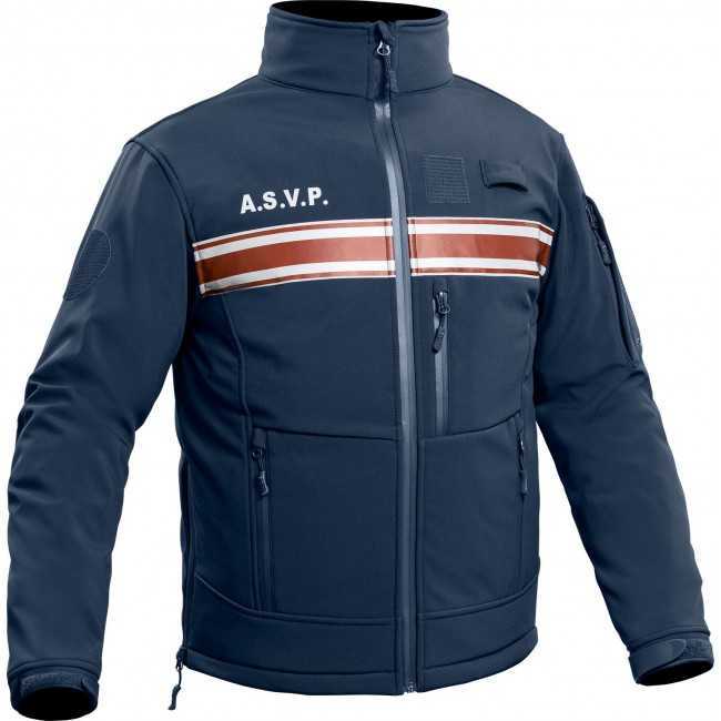Veste Softshell A.S.V.P. ONE Bleu Marine Foncé