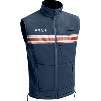 Gilet Softshell sans manches A.S.V.P. ONE Bleu Marine Foncé