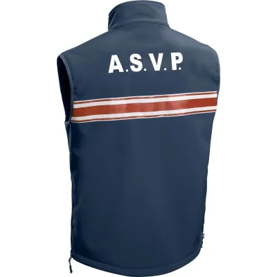 Gilet Softshell sans manches A.S.V.P. ONE Bleu Marine Foncé
