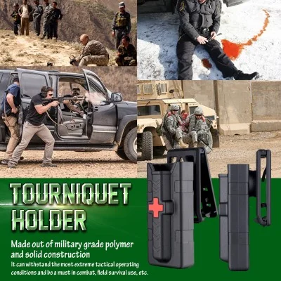 Porte Garrot Tourniquet Cytac Noir – Polymère militaire