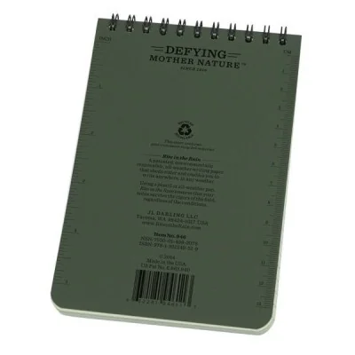 Carnet étanche CALEPIN 10X15. 194 VERT RITR-946 by ADAROM
