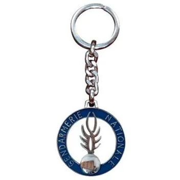 Porte Clé métal Flamme GENDARMERIE