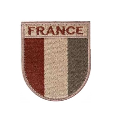 Ecusson de bras France désert brodé sur tissu