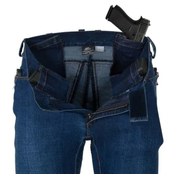 Pantalon COVERT TACTICAL Jeans Bleu Usé Vintage