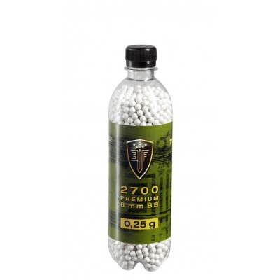 Billes BBS 6mm Elite Force blanches 0.25G (Bouteille x2700)